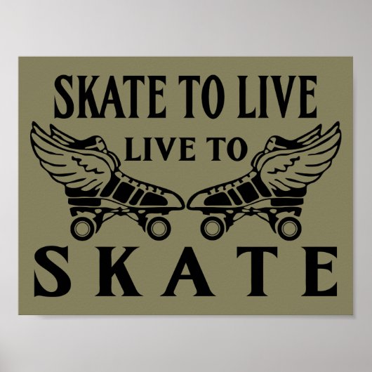 Roller Derby, Skate zum Leben, Leben zum Skate Poster (Vorne)