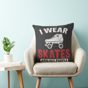 Roller Derby Skating Skate Schlittschuhläufer Kissen