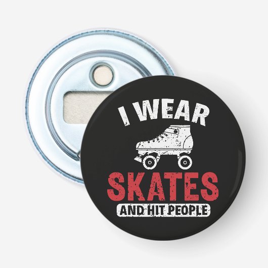 Roller Derby Skating Skate Skaterin Flaschenöffner (Vorderseite)