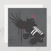 Roller Derby Square Note Card Mitteilungskarte (Vorne/Hinten)