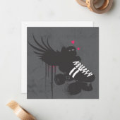 Roller Derby Square Note Card Mitteilungskarte (Vorderseite/Rückseite Beispiel)
