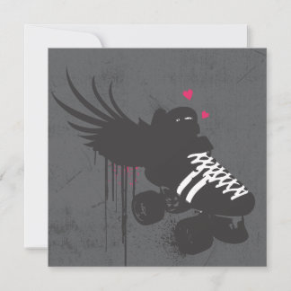 Roller Derby Square Note Card Mitteilungskarte