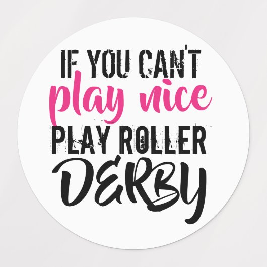 Roller Derby Stickers Etiketten (Design 1)