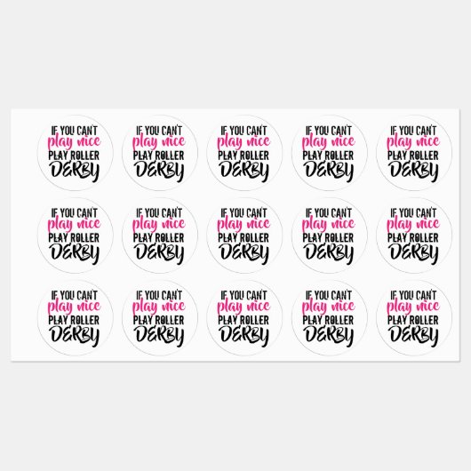 Roller Derby Stickers Etiketten (Blatt)
