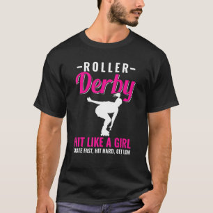 Roller Derby trifft wie ein Girl-Skate Fast Roller T-Shirt