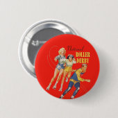 Roller Derby Vintage-Programm Button (Vorne & Hinten)