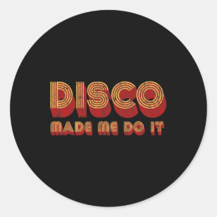 Roller Disco Outfit Retro 70er Kostüm für Frauen u Runder Aufkleber