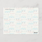 Roller für Sommerrücklaufräder Autos Wagenwagen Postkarte (Rückseite)