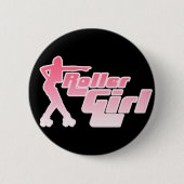 Roller Girl 80er Button (Vorderseite)