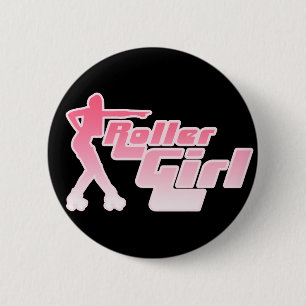 Roller Girl 80er Button