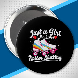 Roller Girl - Girl Who Lieben Roller Skaten Button