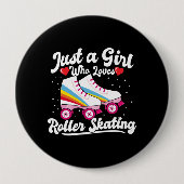 Roller Girl - Girl Who Lieben Roller Skaten Button (Vorderseite)