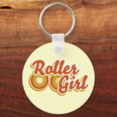 Roller Girl in Derby Schlüsselanhänger (Vorderseite)
