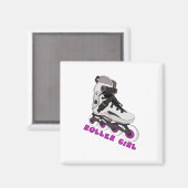 Roller Girl Magnet (Vorderseite/Rückseite)