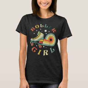 Roller Girl Skater Retro Vintag 70er 80er Skate T  T-Shirt