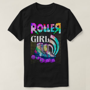 Roller Girl Skater Skaten Retro 70er 80er Disco T-Shirt