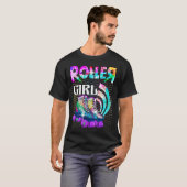 Roller Girl Skater Skaten Retro 70er 80er Disco T-Shirt (Vorne ganz)