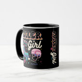 Roller Girl Skater Skaten Retro Vintag Roller Tasse (Vorderseite Links)