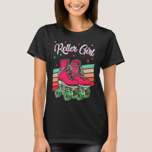 Roller Girl Skaters Skater Skaten Vintag 70er 80er T-Shirt