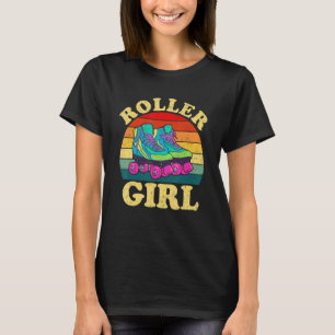 Roller Girl Vintag 70er Rolling Skate Kostüm T-Shirt