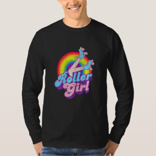 Roller Girl Vintage-Rollschuhlaufen Retro-Skate-S T-Shirt