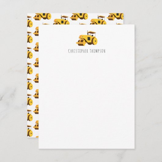 Roller Kids Construction Trucks Children's Mitteilungskarte (Vorne/Hinten)