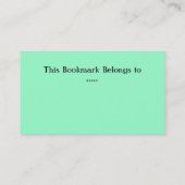 Roller-Lesezeichen-Geschäfts-Karten Visitenkarte (Rückseite)