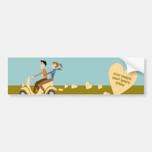 Roller-Liebe Autoaufkleber