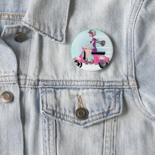 Roller-Mädchen Button (Beispiel)