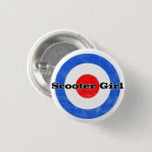 Roller-Mädchen-Button Button (Vorne & Hinten)