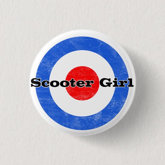 Roller-Mädchen-Button Button (Vorderseite)