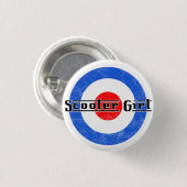 Roller-Mädchen Lambretta Button (Vorne & Hinten)