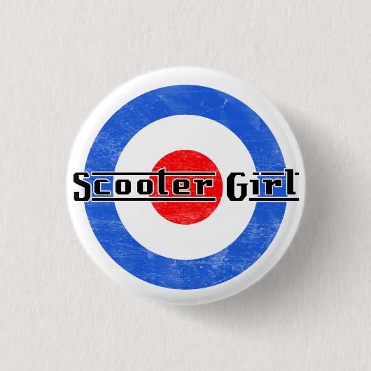Roller-Mädchen Lambretta Button (Vorderseite)