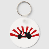 Roller mit aufsteigender Sonnenuntergang Schlüsselanhänger (Vorderseite)