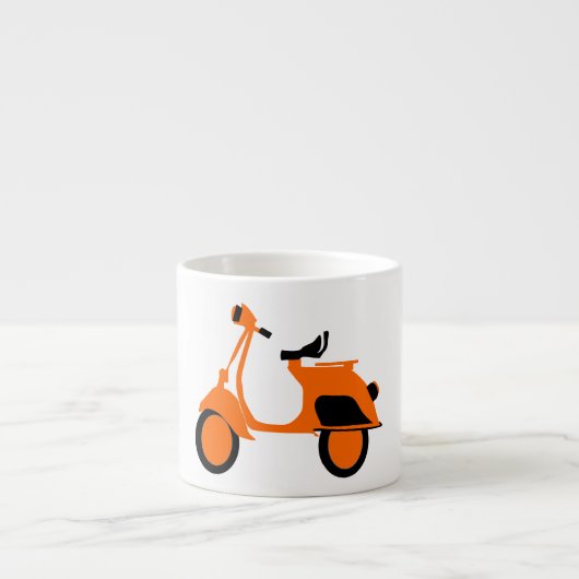Roller-Orange Espressotasse (Vorderseite)