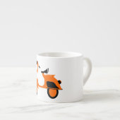 Roller-Orange Espressotasse (Vorderseite Rechts)