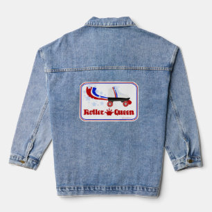 Roller Queen Fun Skate Logo Slogan Kunst Jeansjacke