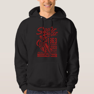 Roller-Rennfahrer Retro-Vintage-Optik mit Distress Hoodie