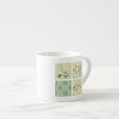 Roller Rink Woodblock Zeichnend von Chariklia Zarr Espressotasse (Vorderseite Rechts)