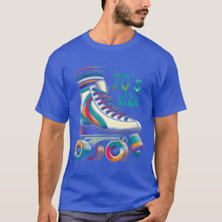 Roller Skate 70er Jahre Vibe Mädchen Farben nostal T-Shirt