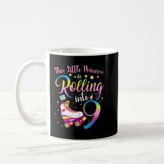 Roller Skate 9. Geburtstag Shirt 9 Jahre Altes Mäd Kaffeetasse