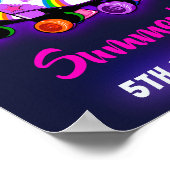 Roller Skate Begrüßung Party Zeichen Girl sk8 Post Poster (Ecke)