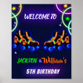 Roller Skate Begrüßungszeichen Party Boy sk8 Poste Poster (Vorne)