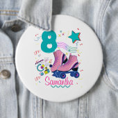 Roller Skate Birthday Girl Retro Skaten Button (Beispiel)