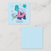 Roller Skate Birthday Girl Retro Skaten Mitteilungskarte (Vorne/Hinten)