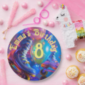 Roller Skate Birthday Party Pappteller (Party)