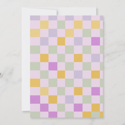 Roller Skate Birthday Party - Retro Groovy Einladung (Rückseite)