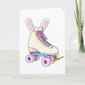 Roller Skate Bunny Card (Spaß / Cartoon / Ostern) Karte (Vorderseite)