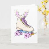 Roller Skate Bunny Card (Spaß / Cartoon / Ostern) Karte (Gelbe Blume)