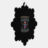 Roller Skate Christmas Girl Ornament Karte (Rechts)